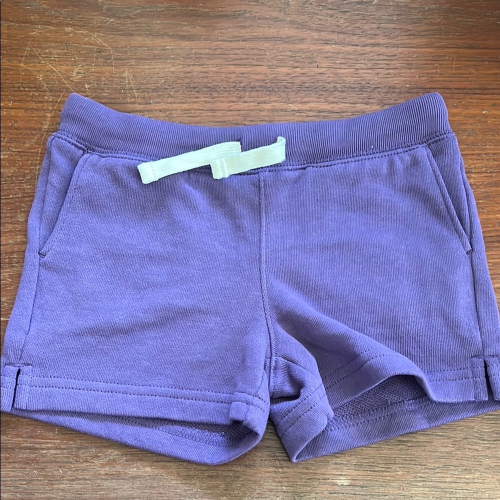 Primary Purple Casual Shorts with Drawstring Waist